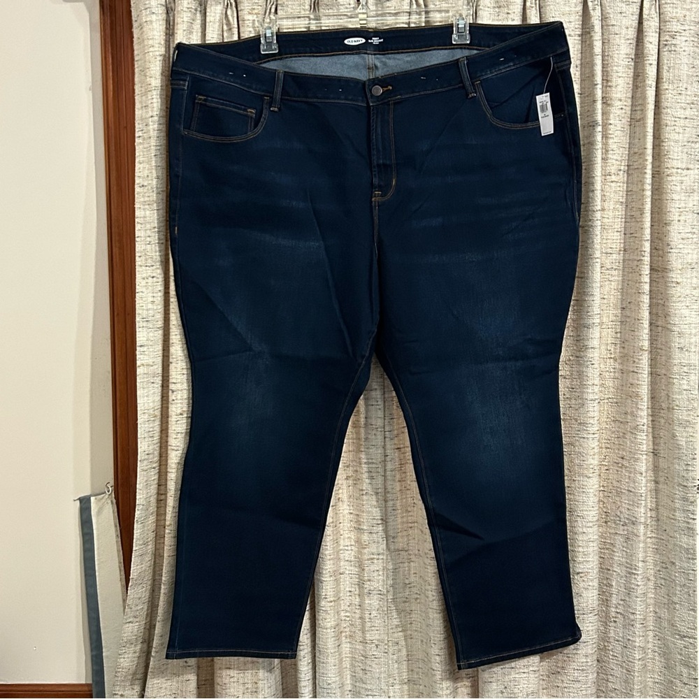 Old Navy Power Slim Straight, Mid-Rise Jeans - 28 Plus Short